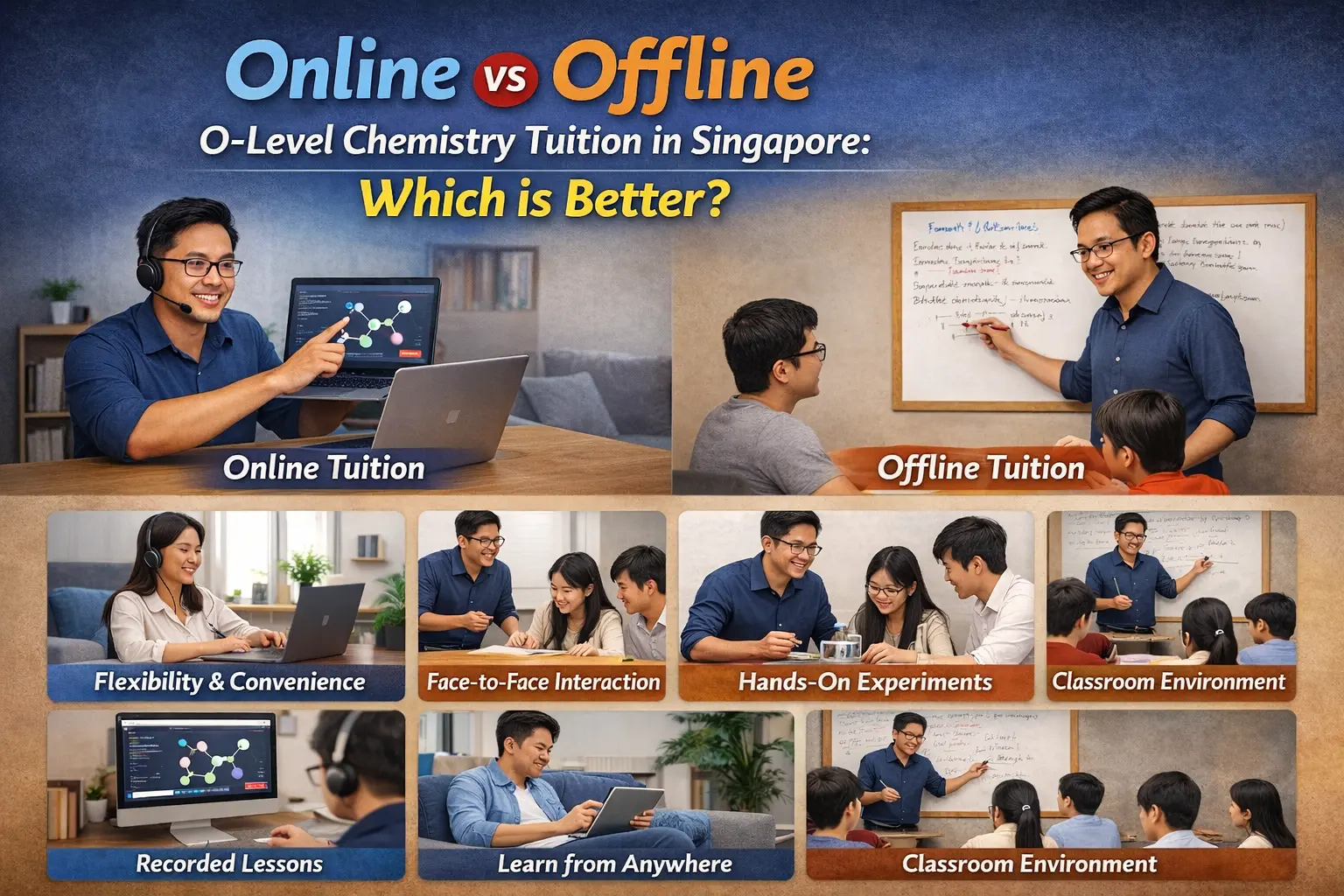 Online vs offline chemistry tuition comparison