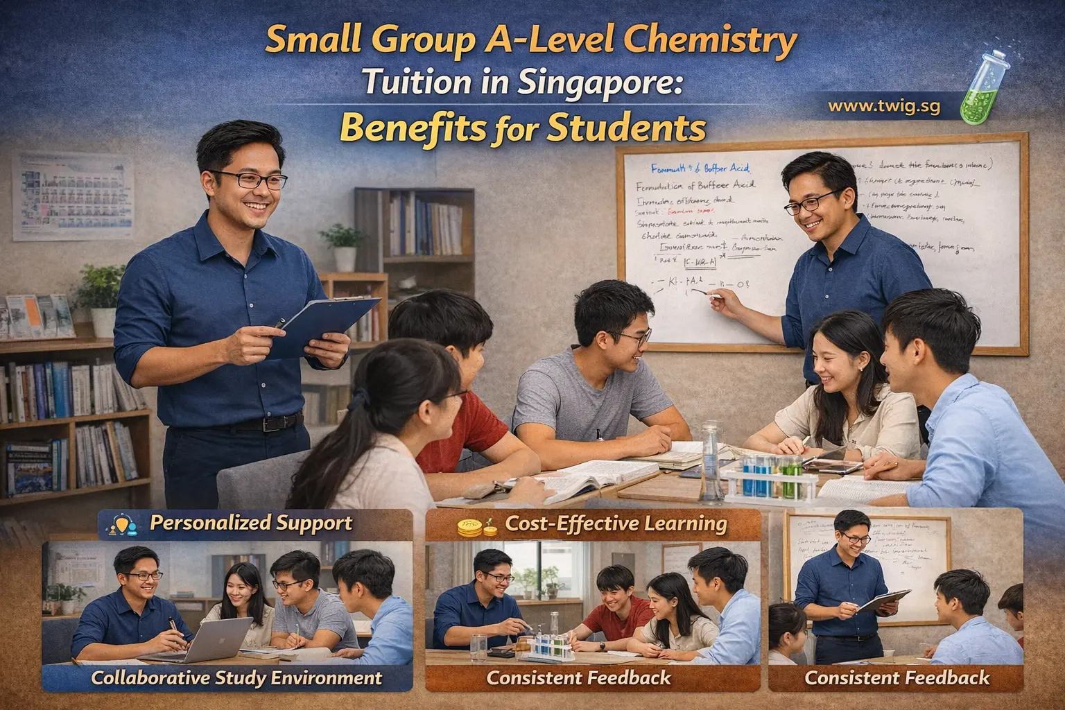 Small group chemistry tuition in Singapore